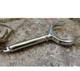 une ancienne dame de nage en bronze chromé