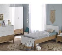 Lit enfant 90x190 coloris blancchêne