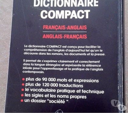 Livres occasion St Herblain Loire-Atlantique - Photos Vivastreet Dictionnaire Larousse Français - Anglais