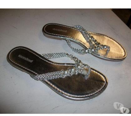 Chaussures Bouxwiller Bas-Rhin - Photos Vivastreet Tongs Argentés à Perles pt 38-neuves