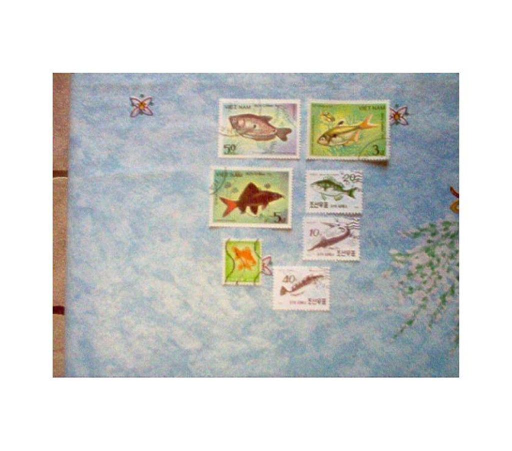 Collection Aisne Boue - 02450 - Photos Vivastreet LOT TIMBRES POISSONS A VOIR 
