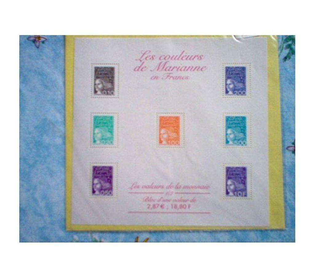 Collection Aisne Boue - 02450 - Photos Vivastreet BLOC FEUILLET TIMBRES FRANCE MARIANNE 