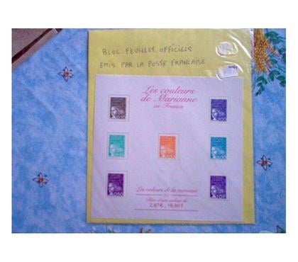 Collection Boue Aisne - Photos Vivastreet BLOC FEUILLET TIMBRES FRANCE MARIANNE