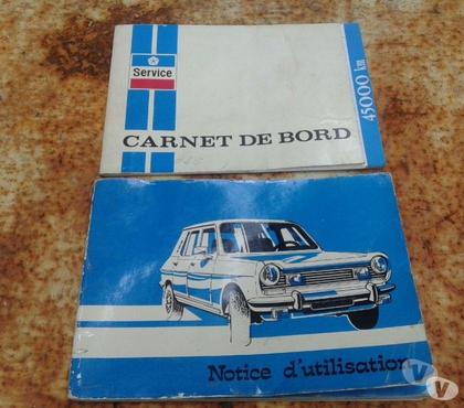 Livres occasion Cuers Var - Photos Vivastreet carnet de bord et notice d'utilisation Simca 1100