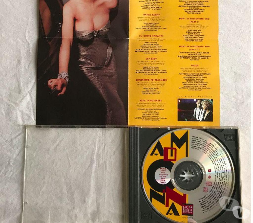 CDs Hauts-de-Seine Antony - 92160 - Photos Vivastreet CD Madonna I'm Breathless Music From Dick Tracy