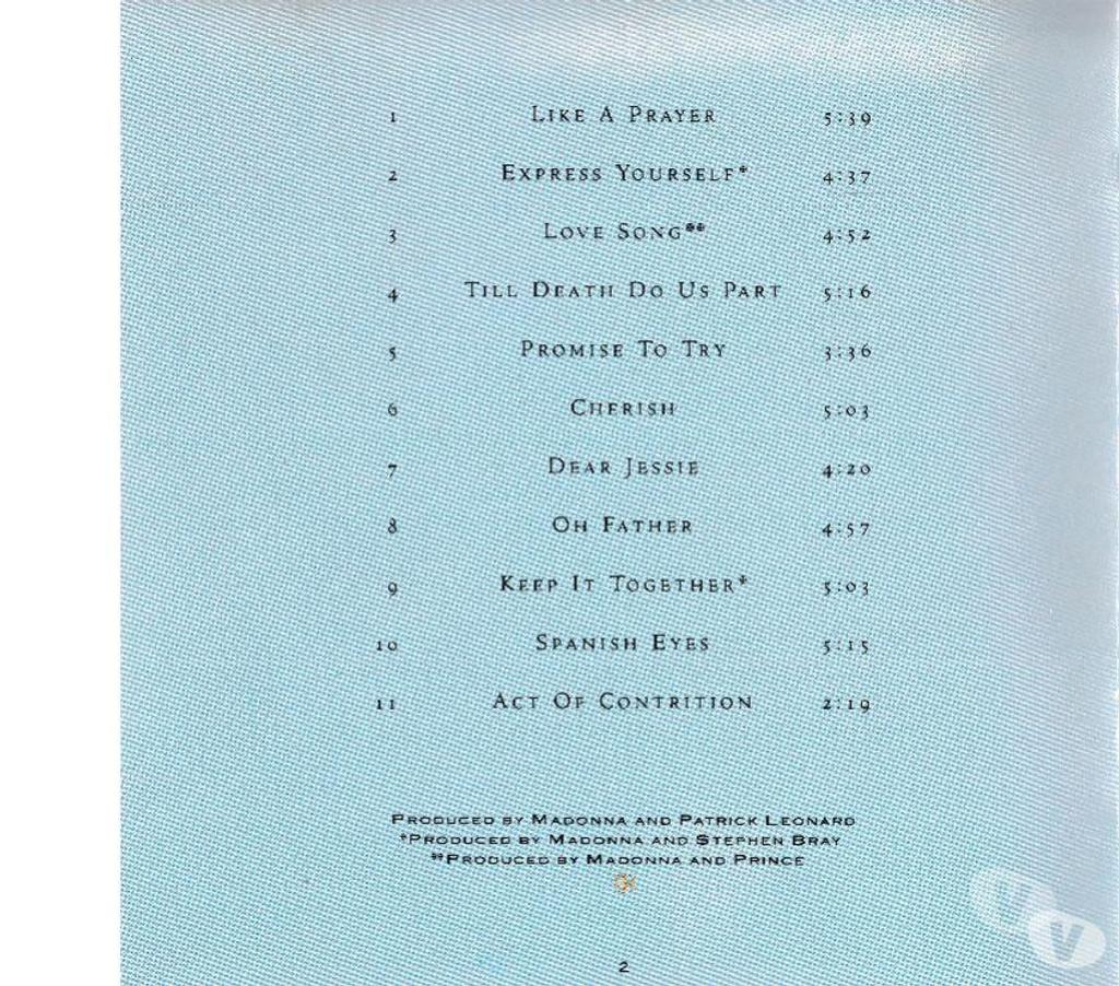 CDs Hauts-de-Seine Antony - 92160 - Photos Vivastreet CD Madonna Like A Prayer