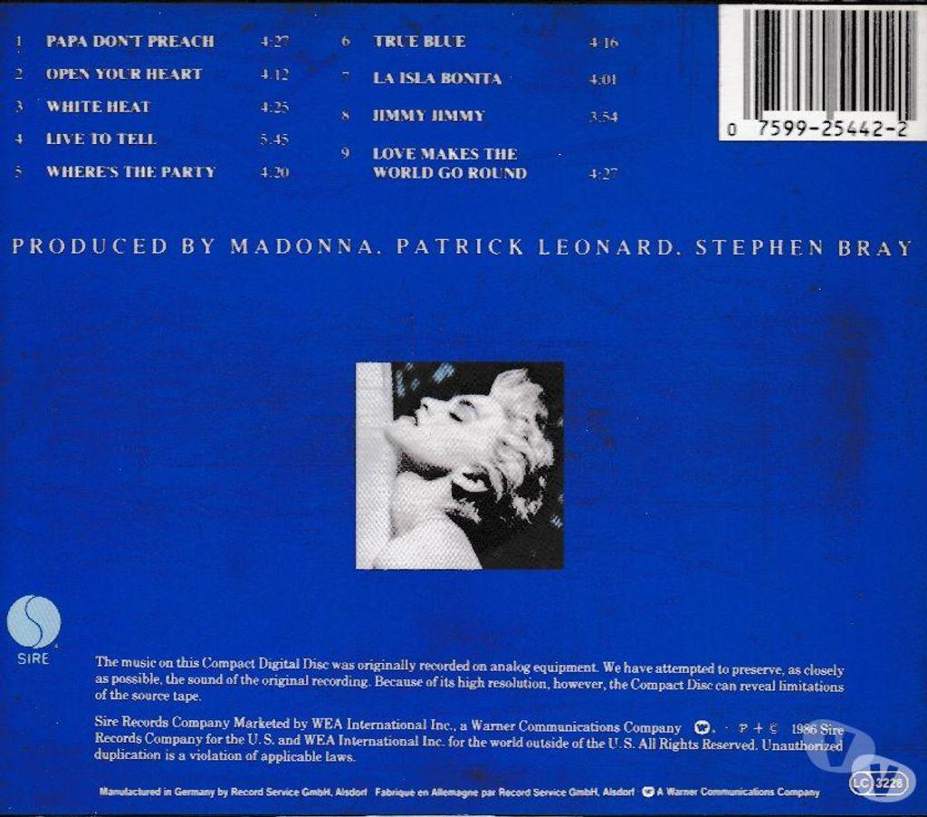CDs Hauts-de-Seine Antony - 92160 - Photos Vivastreet CD Madonna True Blue