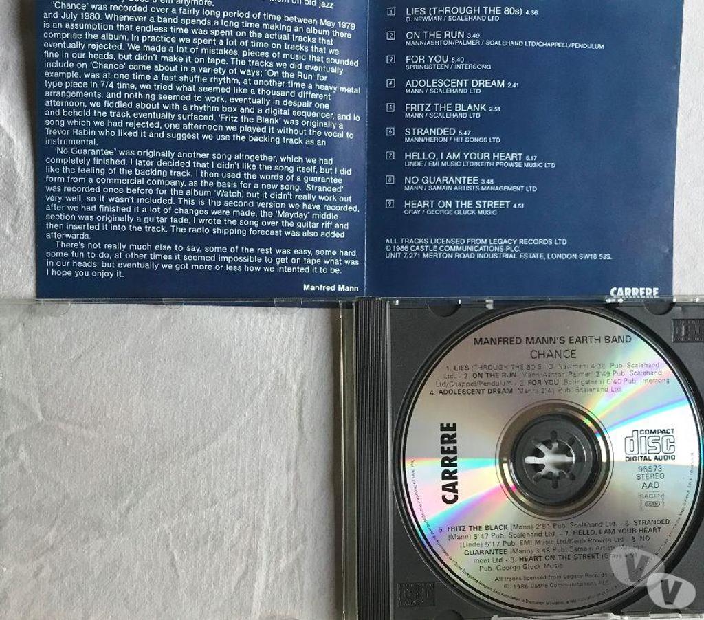 CDs Hauts-de-Seine Antony - 92160 - Photos Vivastreet CD Manfred Mann’s Earth Band Chance