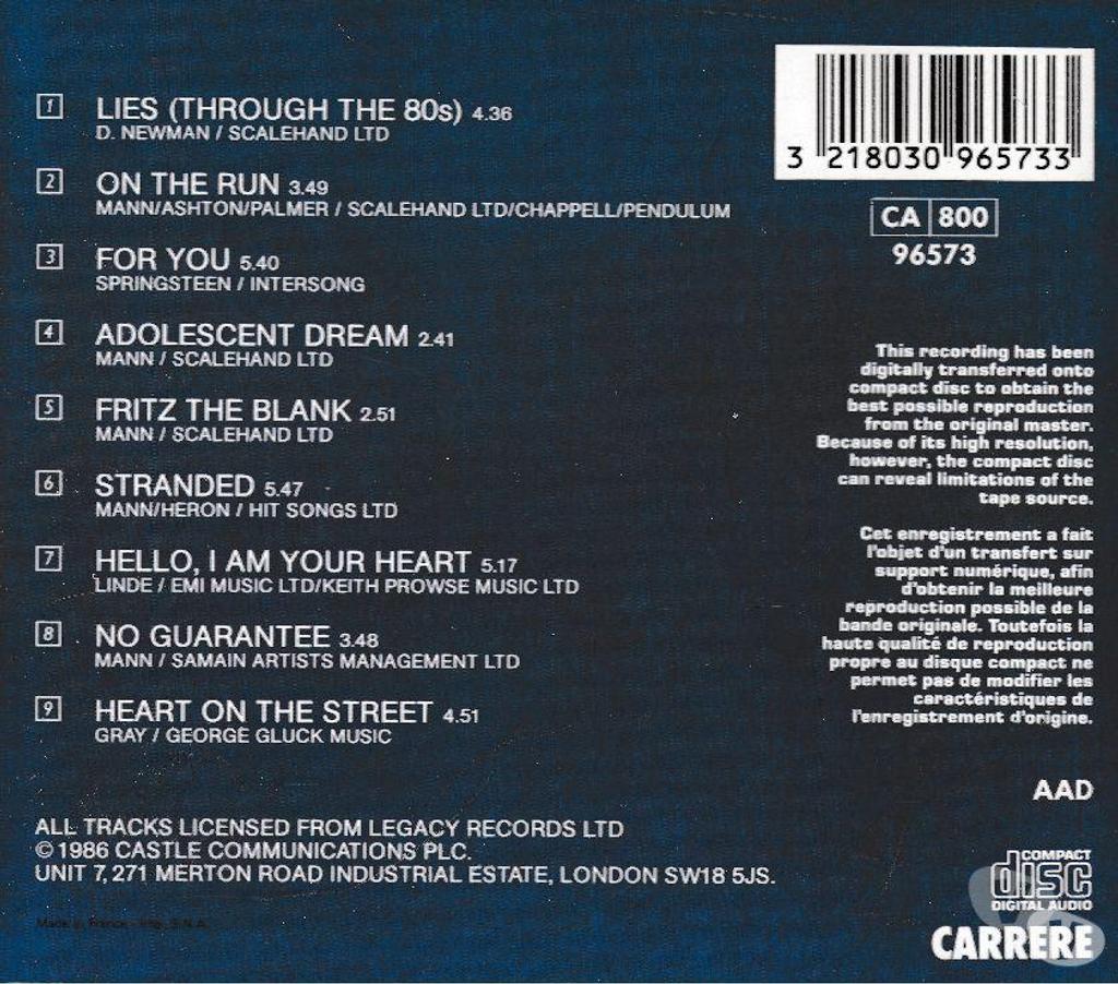 CDs Hauts-de-Seine Antony - 92160 - Photos Vivastreet CD Manfred Mann’s Earth Band Chance
