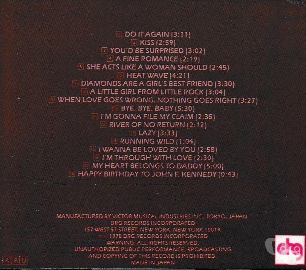 CDs Hauts-de-Seine Antony - 92160 - Photos Vivastreet CD Marilyn Monroe Never Before And Never Again