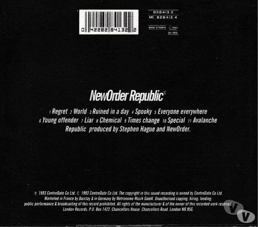 CDs Hauts-de-Seine Antony - 92160 - Photos Vivastreet CD NewOrder Republic