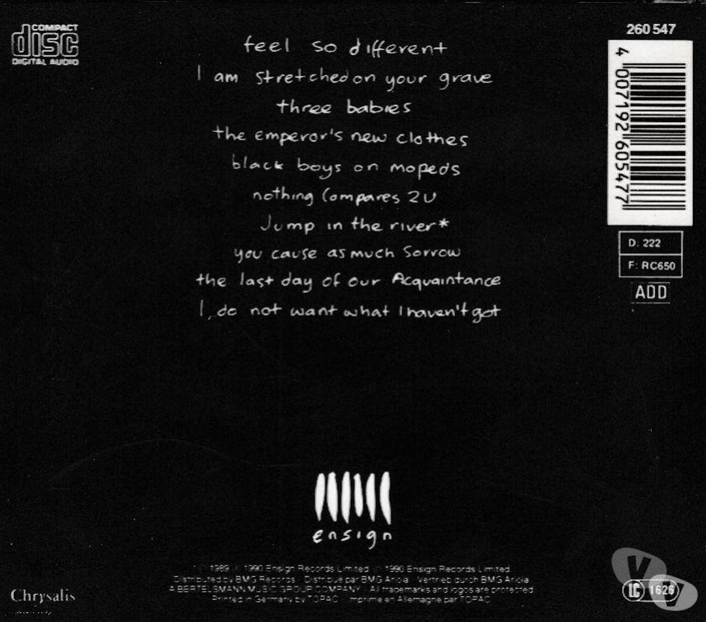 CDs Hauts-de-Seine Antony - 92160 - Photos Vivastreet CD Sinéad O’Connor I Do Not Want What I Haven't Got