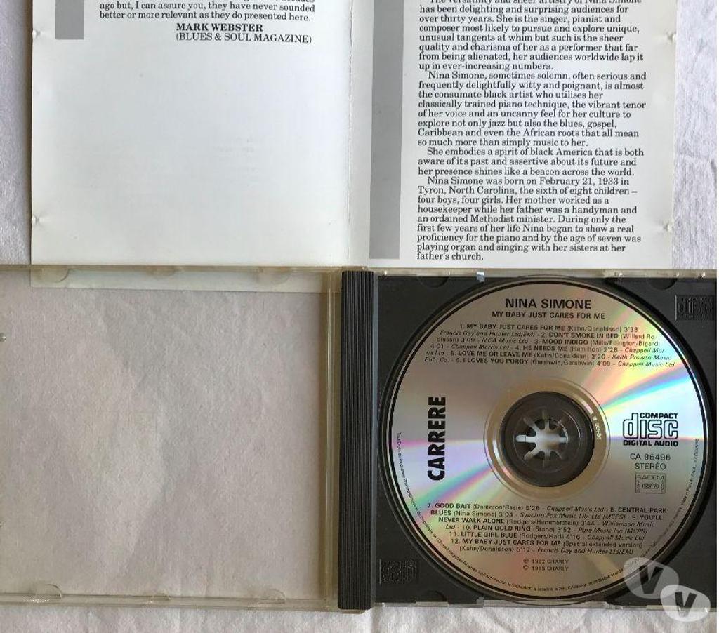 CDs Hauts-de-Seine Antony - 92160 - Photos Vivastreet CD Nina Simone My Baby Just Cares For Me (12 Titres)