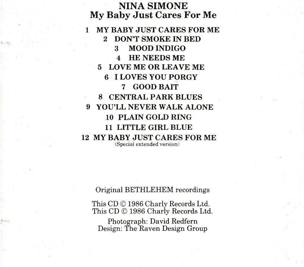 CDs Hauts-de-Seine Antony - 92160 - Photos Vivastreet CD Nina Simone My Baby Just Cares For Me (12 Titres)