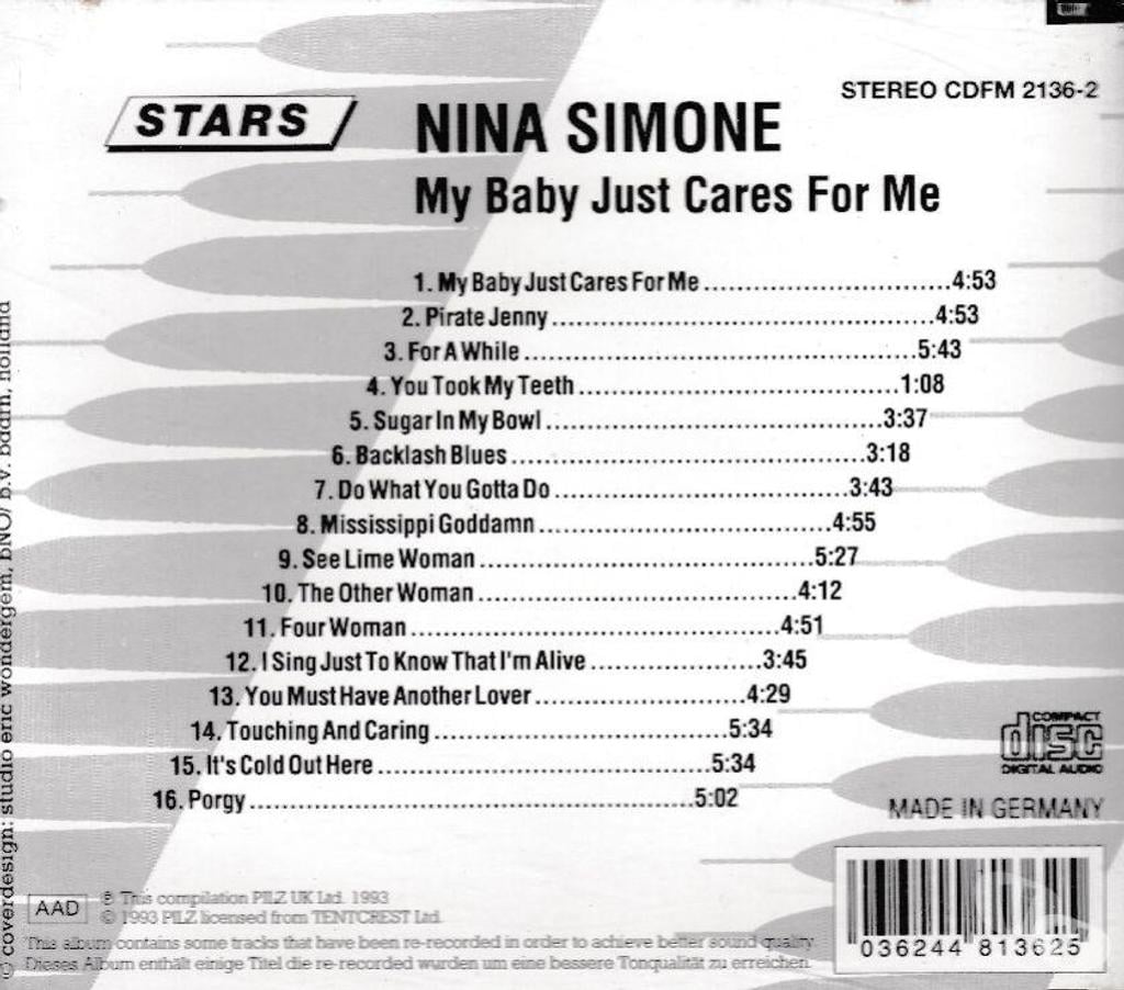 CDs Hauts-de-Seine Antony - 92160 - Photos Vivastreet CD Nina Simone My Baby Just Cares For Me (16 Titres)