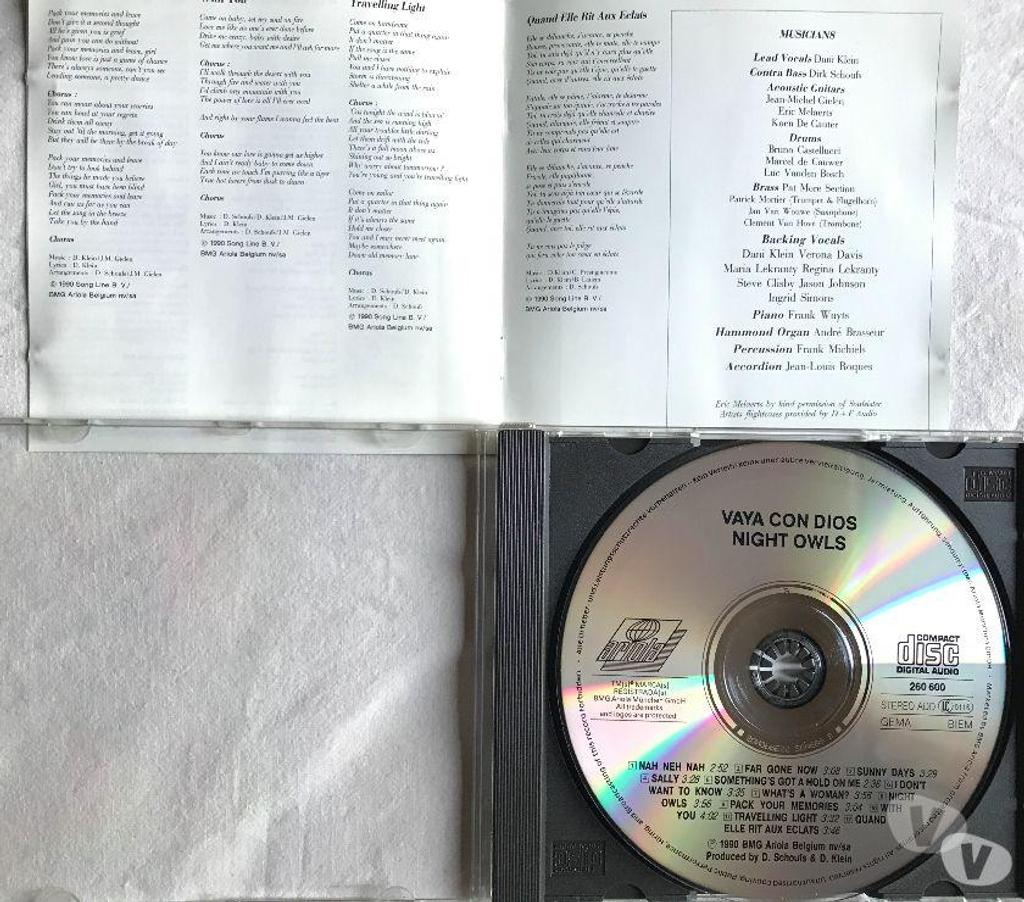 CDs Hauts-de-Seine Antony - 92160 - Photos Vivastreet CD Vaya Con Dios Night Owls