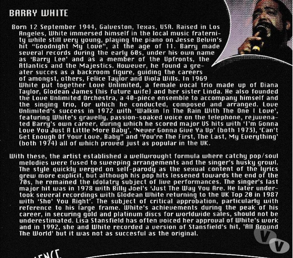 CDs Hauts-de-Seine Antony - 92160 - Photos Vivastreet CD Barry White