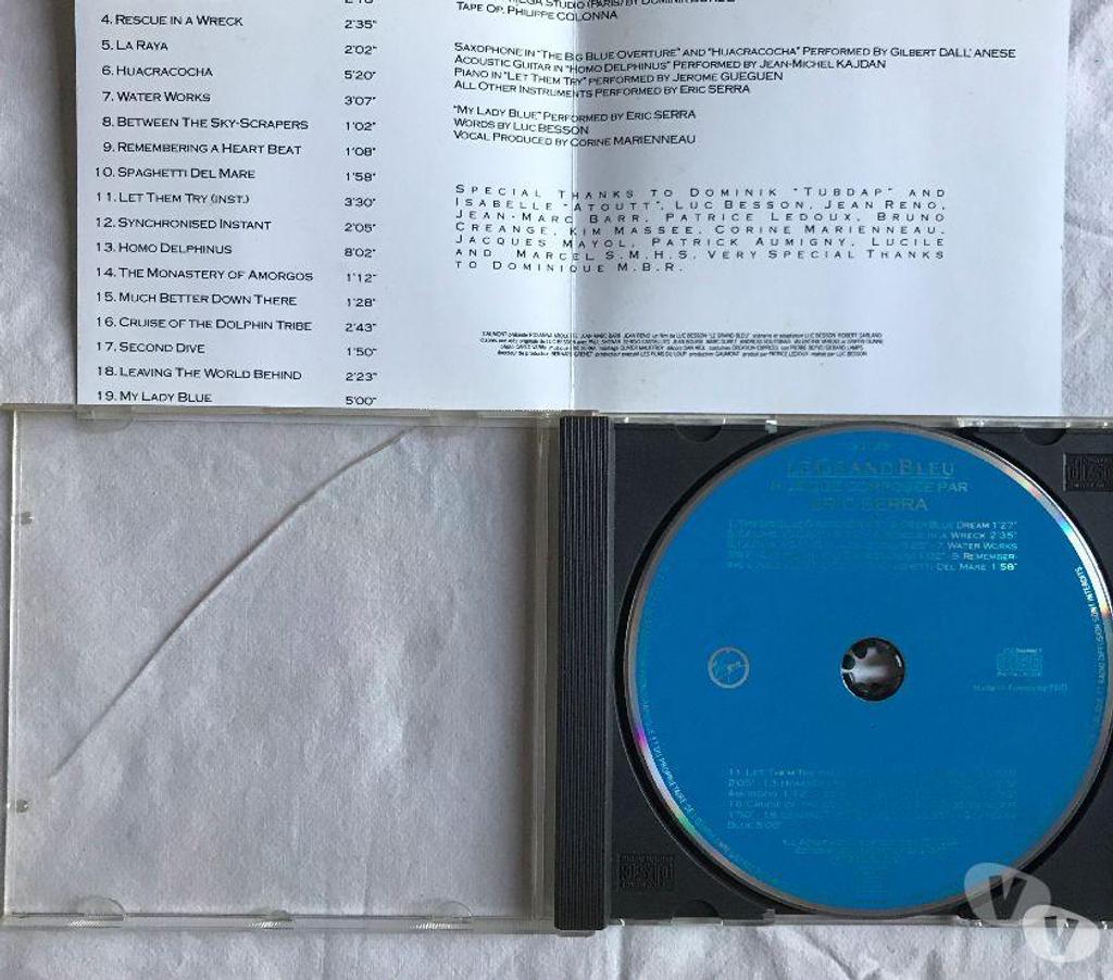 CDs Hauts-de-Seine Antony - 92160 - Photos Vivastreet CD Eric Serra Le Grand Bleu Film De Luc Besson 30145
