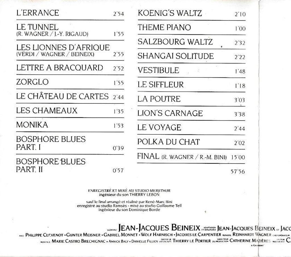 CDs Hauts-de-Seine Antony - 92160 - Photos Vivastreet CD Roselyne & Les Lions B.O. Du Film De Jean-Jacques Beineix