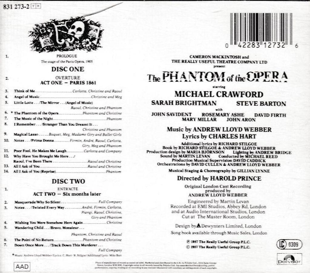 CDs Hauts-de-Seine Antony - 92160 - Photos Vivastreet CD Andrew Lloyd Webber Phantom Of The Opera