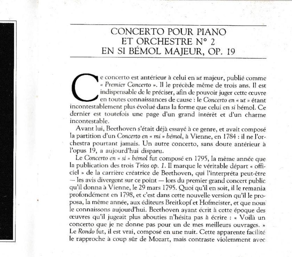 CDs Hauts-de-Seine Antony - 92160 - Photos Vivastreet CD Beethoven Concerto Pour Piano N°2 & N°3
