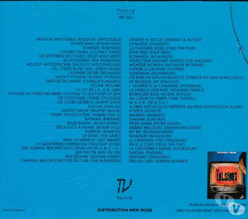 CDs Hauts-de-Seine Antony - 92160 - Photos Vivastreet CD Le Disque Des Séries Américaines Volume 1 & 2