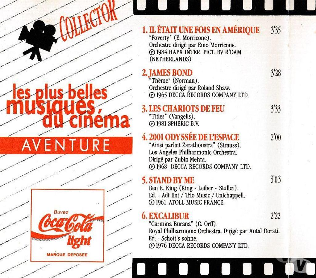 CDs Hauts-de-Seine Antony - 92160 - Photos Vivastreet CD Plus Belles Musiques Cinema Aventure Coca-Cola