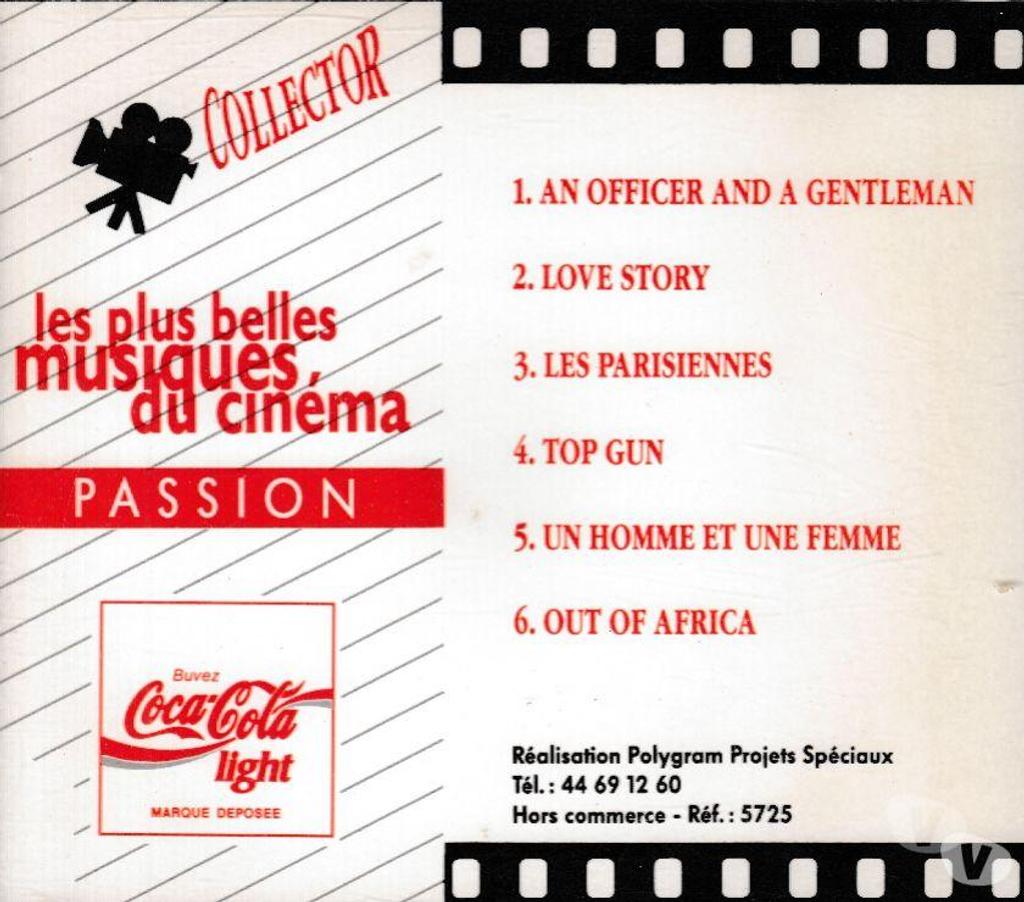 CDs Hauts-de-Seine Antony - 92160 - Photos Vivastreet CD Plus Belles Musiques Cinema Passion Coca-Cola