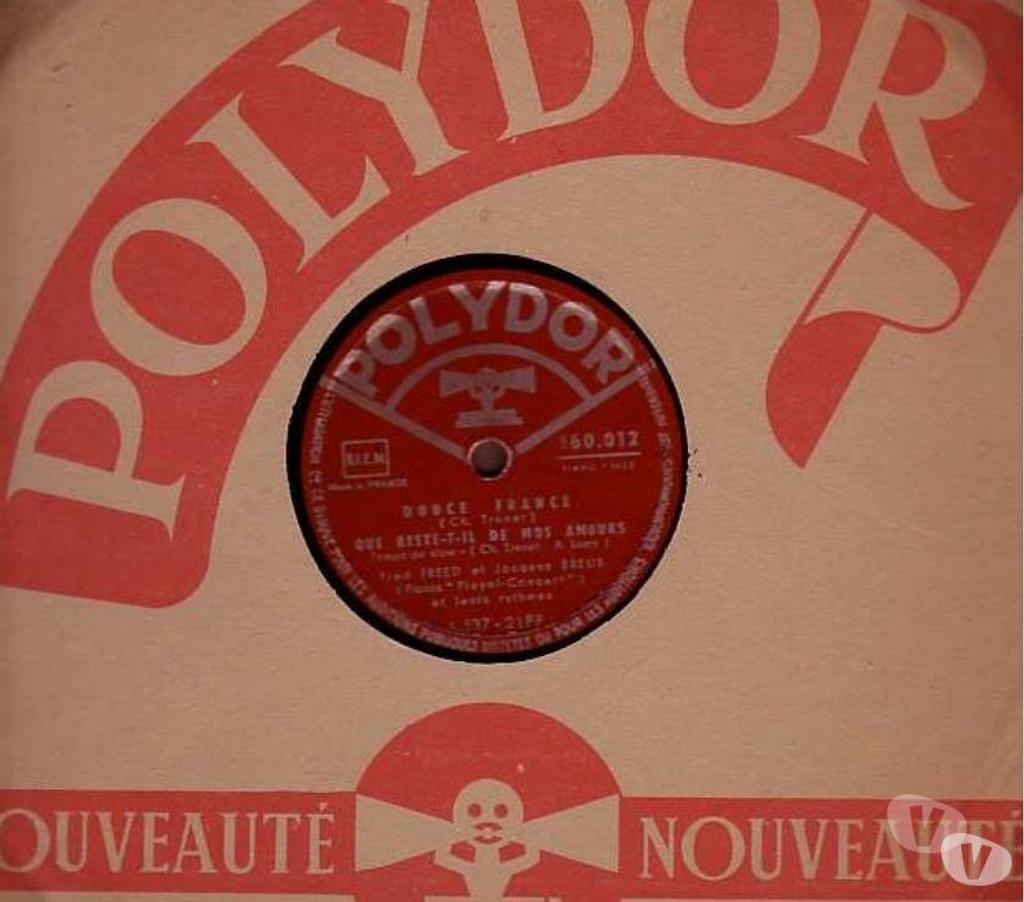 Collection Hauts-de-Seine Antony - 92160 - Photos Vivastreet Disque Vinyl FRED FREED & JAC BREUX 78 t LA MER + DOUCE FRAN