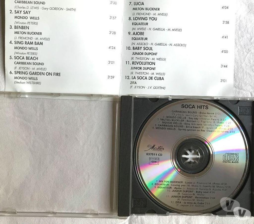 CDs Hauts-de-Seine Antony - 92160 - Photos Vivastreet CD Soca Hits Compilation