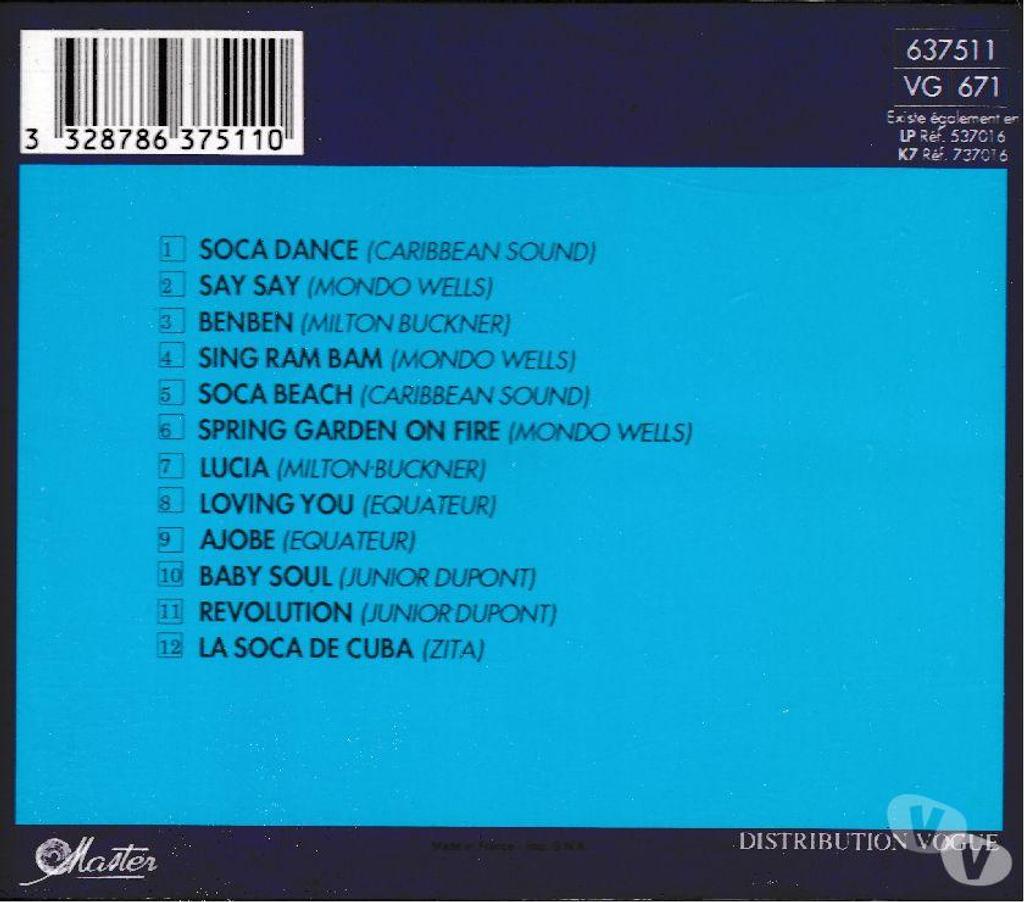 CDs Hauts-de-Seine Antony - 92160 - Photos Vivastreet CD Soca Hits Compilation