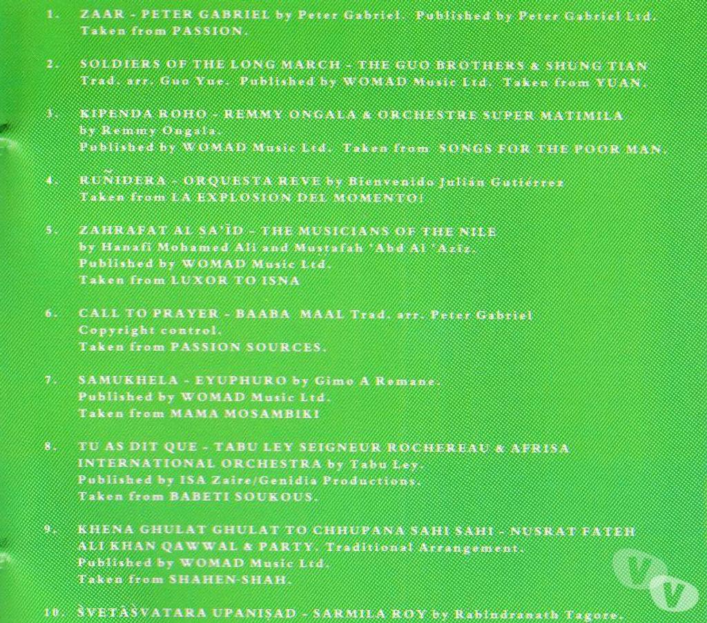 CDs Hauts-de-Seine Antony - 92160 - Photos Vivastreet CD Un Autre Monde Musical Geo - Realworld Compilation