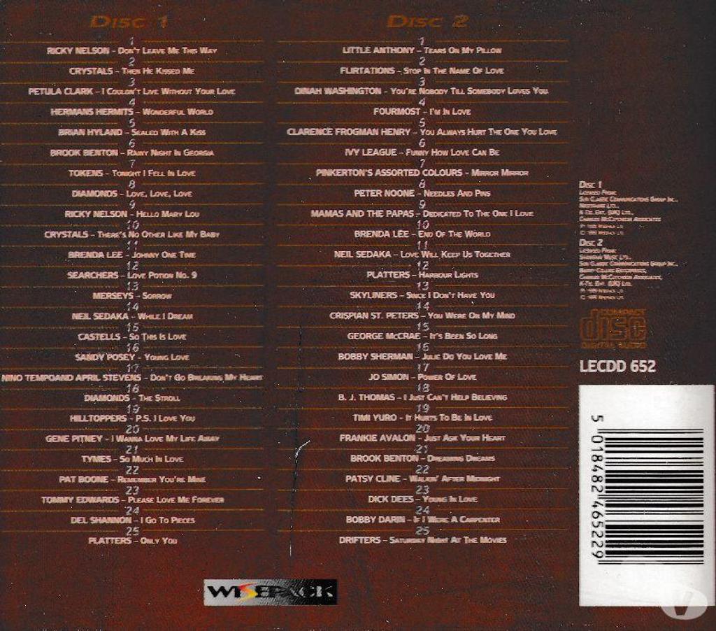 CDs Hauts-de-Seine Antony - 92160 - Photos Vivastreet CD Love Songs Volume 1 Compilation
