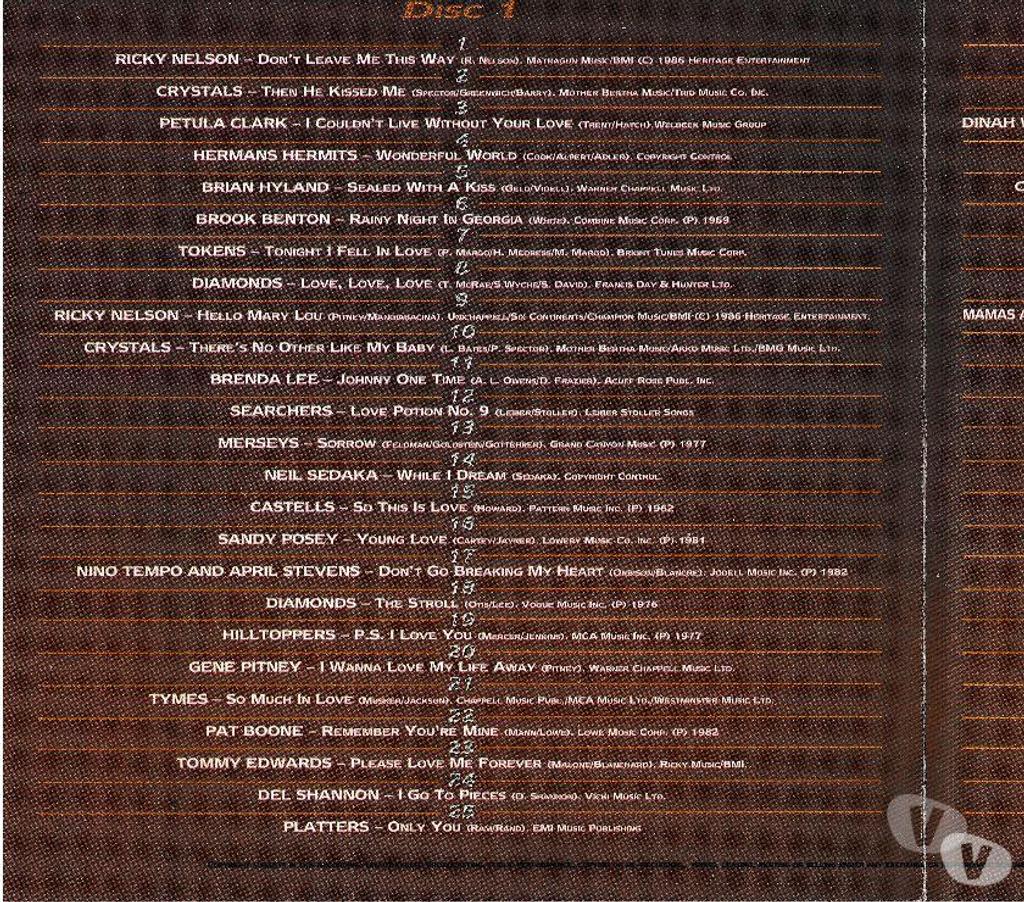 CDs Hauts-de-Seine Antony - 92160 - Photos Vivastreet CD Love Songs Volume 1 Compilation