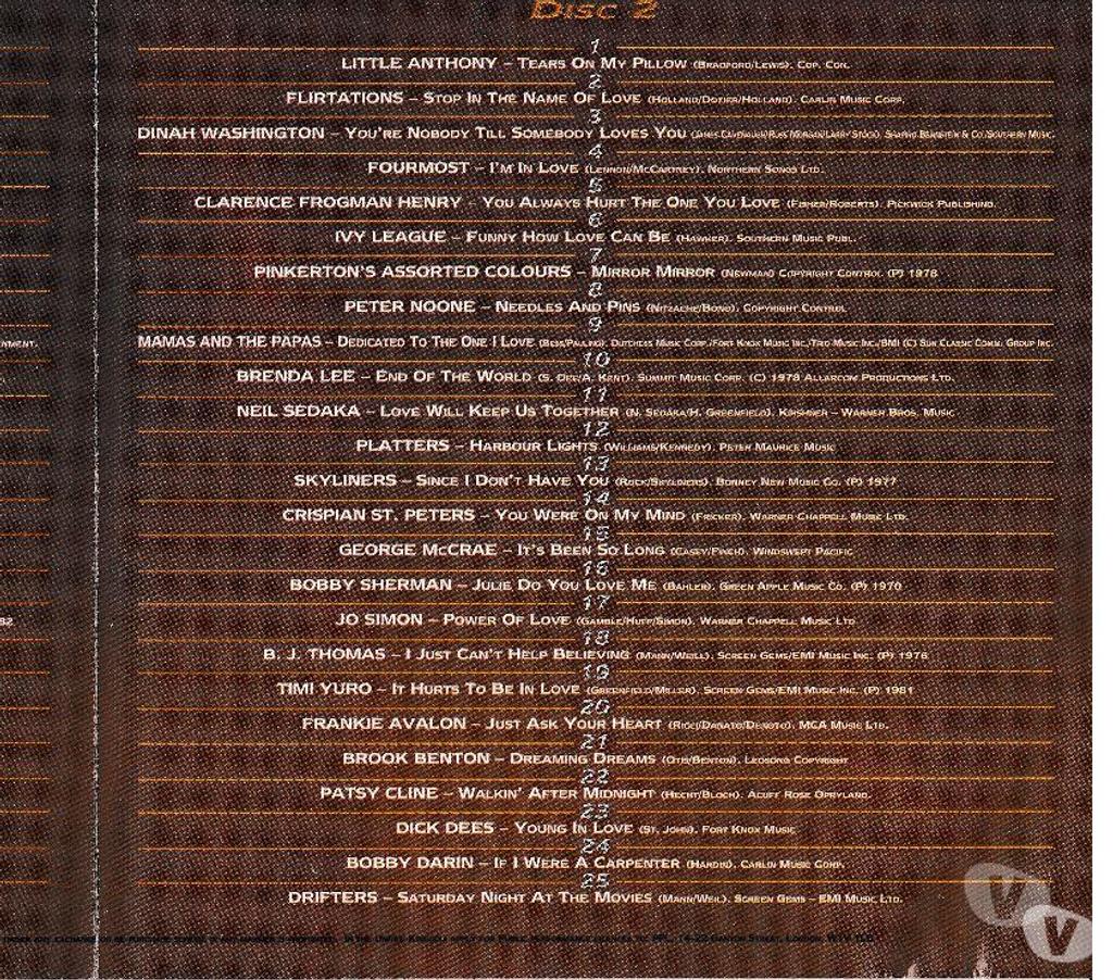 CDs Hauts-de-Seine Antony - 92160 - Photos Vivastreet CD Love Songs Volume 1 Compilation