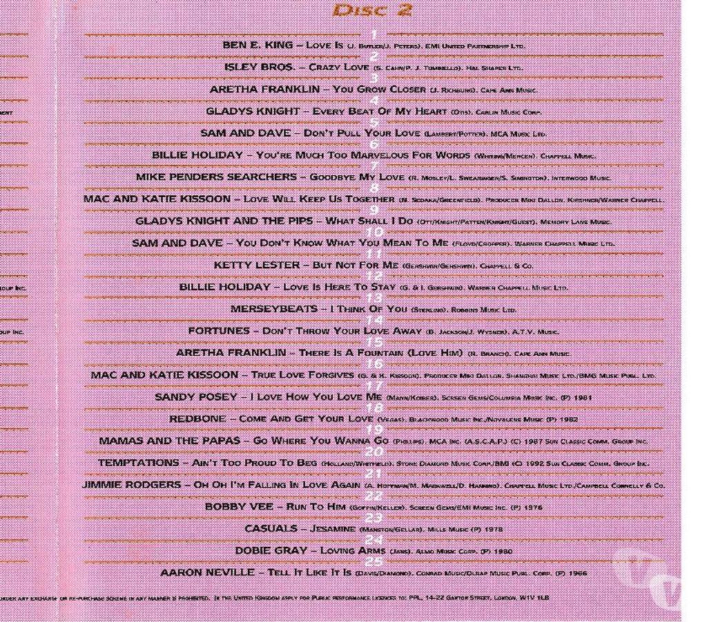 CDs Hauts-de-Seine Antony - 92160 - Photos Vivastreet CD Love Songs Volume 2 Compilation