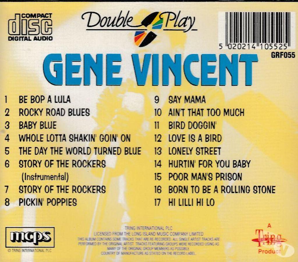CDs Hauts-de-Seine Antony - 92160 - Photos Vivastreet CD Gene Vincent Be Bop A Lula