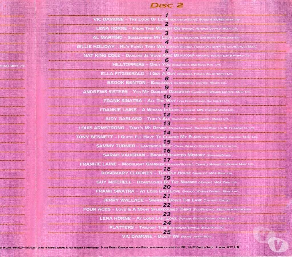 CDs Hauts-de-Seine Antony - 92160 - Photos Vivastreet CD Essential Fifties Volume 2(50’s Love Ballads) Compilation