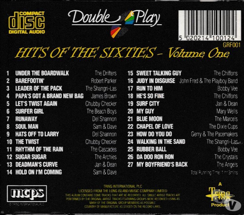CDs Hauts-de-Seine Antony - 92160 - Photos Vivastreet CD Hits Of The Sixties. Volume One Compilation