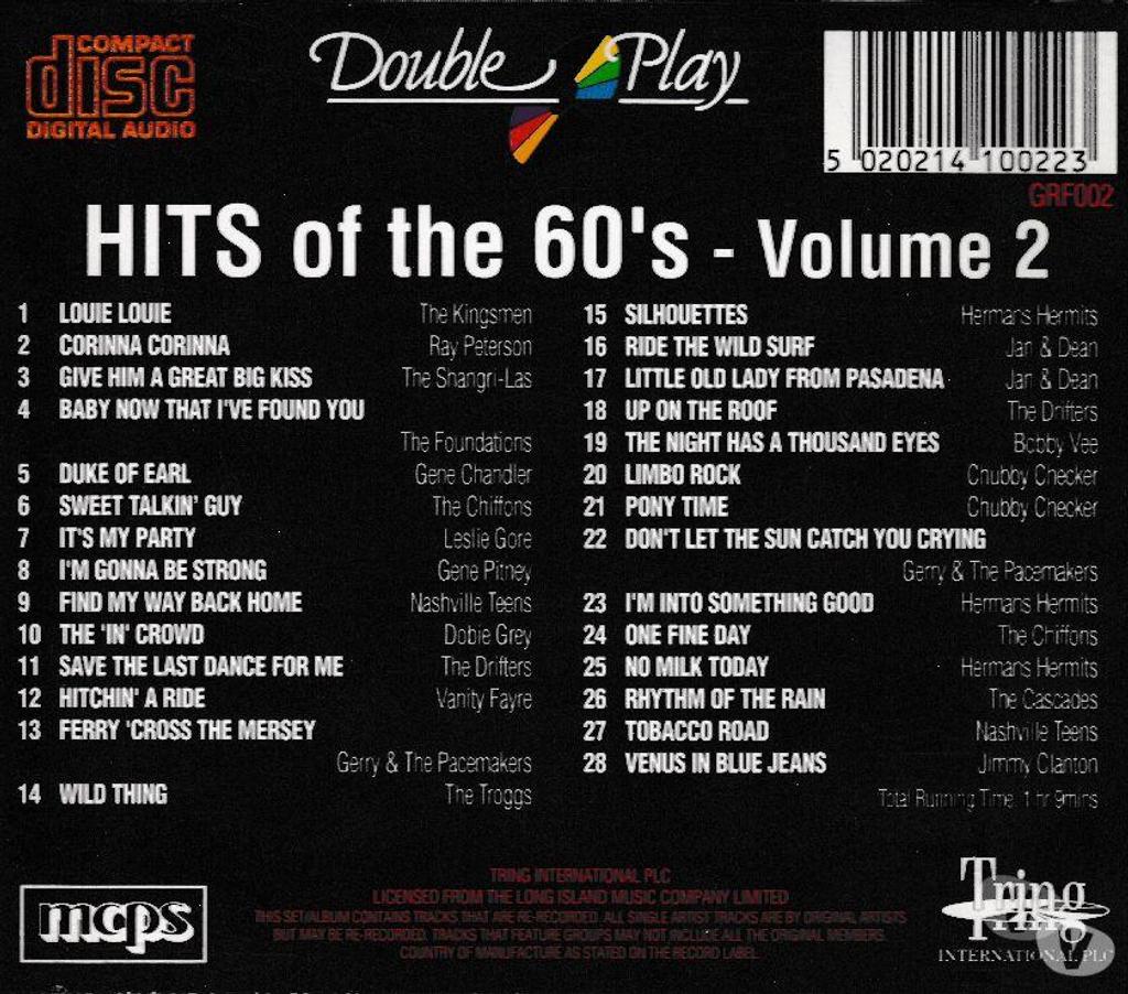 CDs Hauts-de-Seine Antony - 92160 - Photos Vivastreet CD Hits Of The 60’s. Volume Two Compilation
