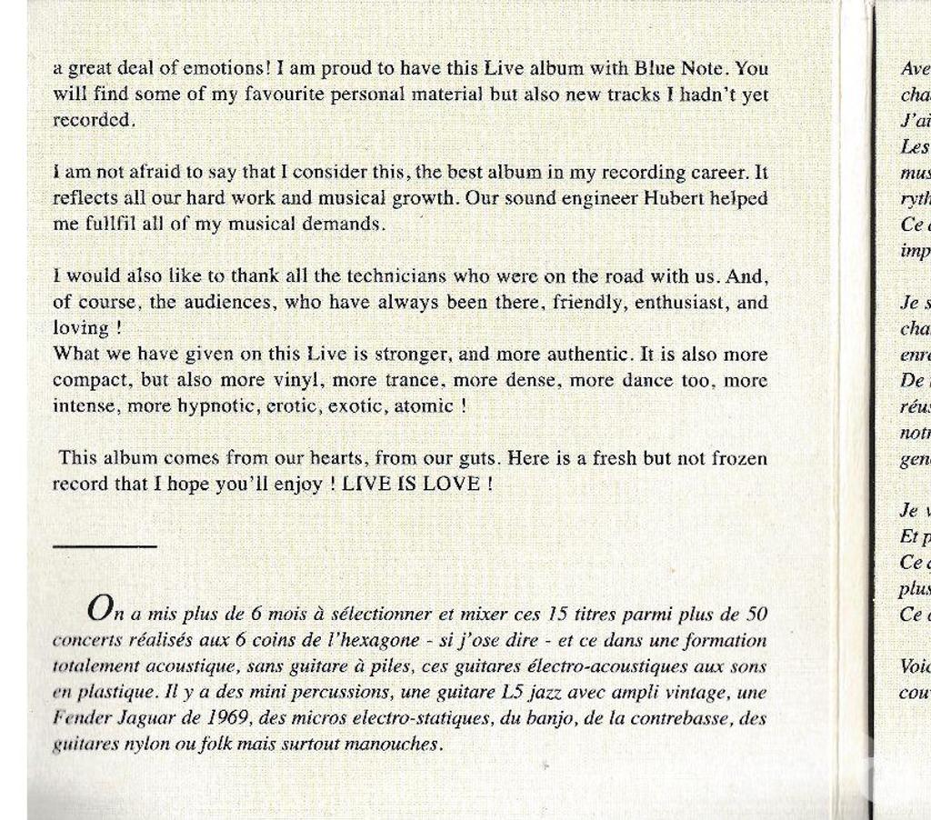 CDs Hauts-de-Seine Antony - 92160 - Photos Vivastreet CD Thomas Dutronc Live Is Love