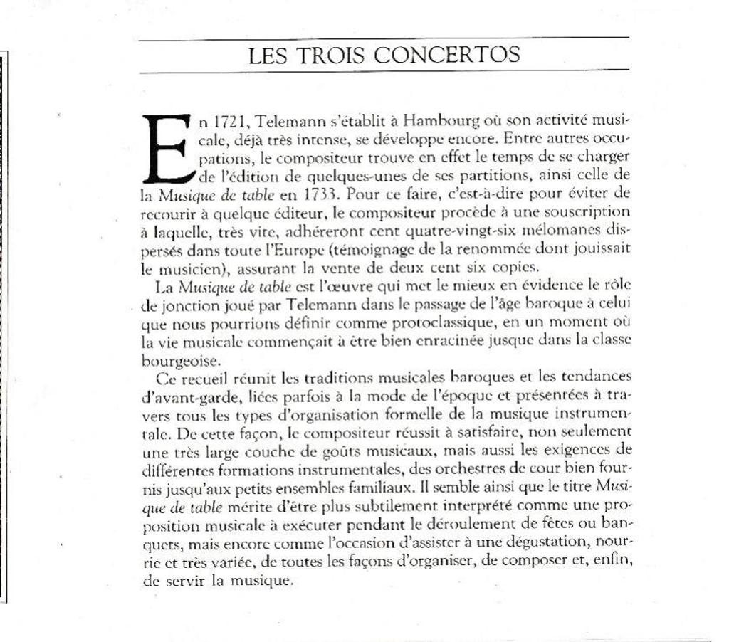 CDs Hauts-de-Seine Antony - 92160 - Photos Vivastreet CD Telemann Concertos, Quatuor