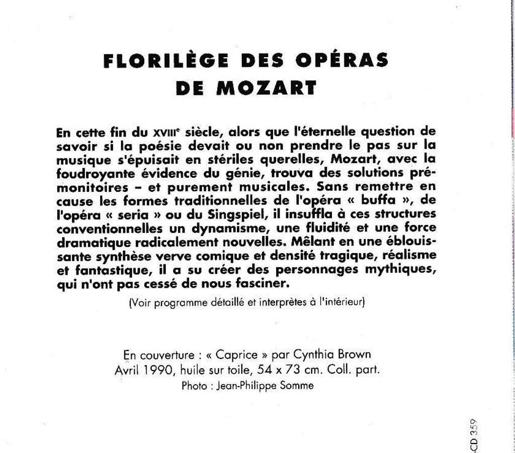 CDs Hauts-de-Seine Antony - 92160 - Photos Vivastreet CD Florilège Des Opéras De Mozart (Figaro-Giovanni-Flute Enc