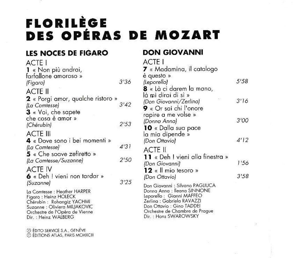 CDs Hauts-de-Seine Antony - 92160 - Photos Vivastreet CD Florilège Des Opéras De Mozart (Figaro-Giovanni-Flute Enc