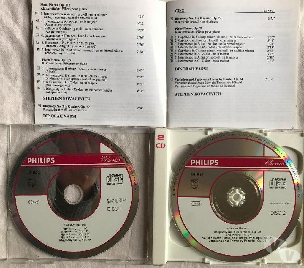 CDs Hauts-de-Seine Antony - 92160 - Photos Vivastreet CD Brahms, Haendel, Paganini, The Late Piano Music