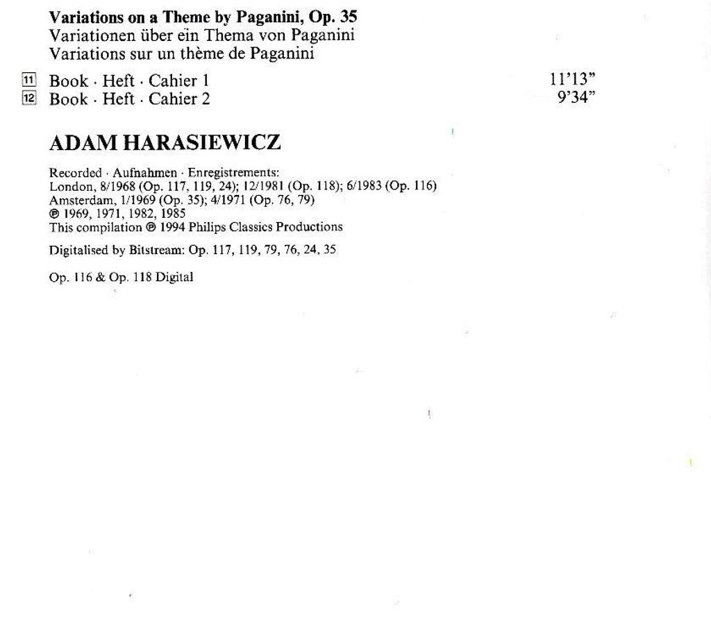 CDs Hauts-de-Seine Antony - 92160 - Photos Vivastreet CD Brahms, Haendel, Paganini, The Late Piano Music