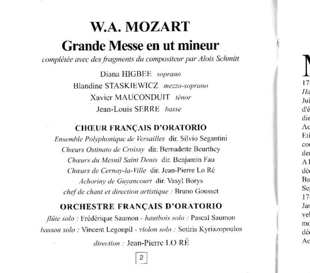 CDs Hauts-de-Seine Antony - 92160 - Photos Vivastreet CD Mozart Grande Messe En Ut Mineur, KV 427, Complétée