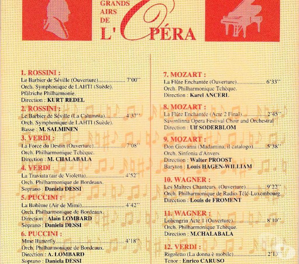 CDs Hauts-de-Seine Antony - 92160 - Photos Vivastreet CD Les Grands airs De L'Opera - Objet Publicitaire