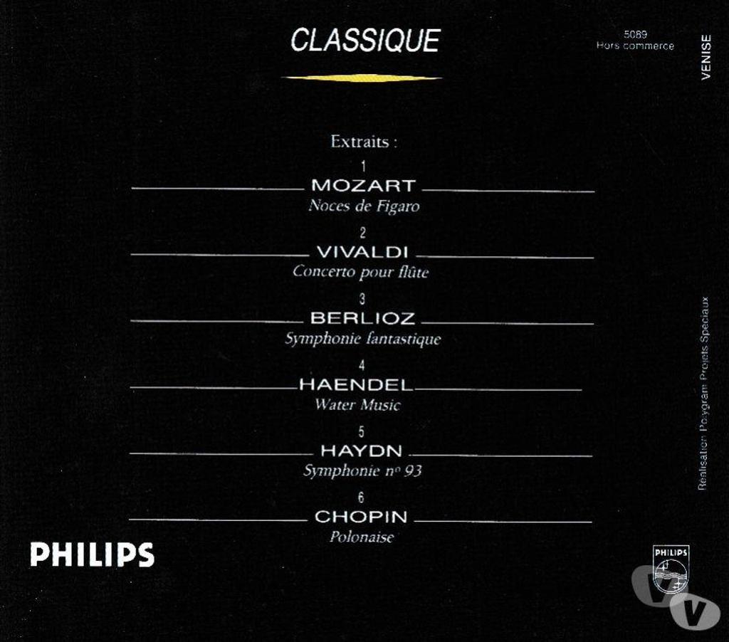 CDs Hauts-de-Seine Antony - 92160 - Photos Vivastreet CD Mozart Berlioz Haydn Chopin - Objet Publicitaire Philips