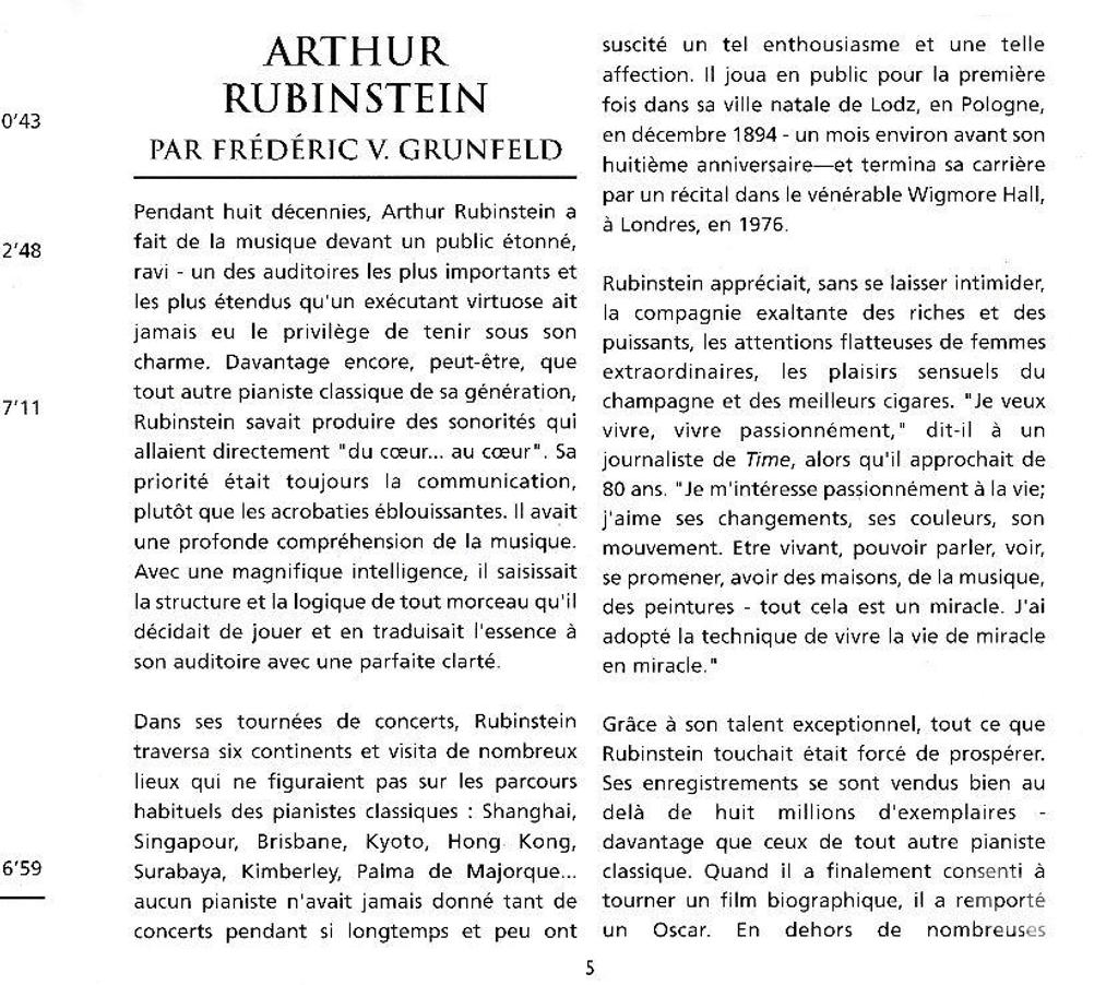 CDs Hauts-de-Seine Antony - 92160 - Photos Vivastreet CD Arthur Rubinstein Le Pianiste Du Siècle-Concertos Récital